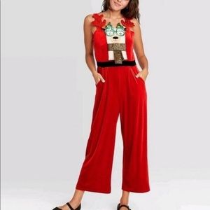 NWT XS holiday jumpsuit